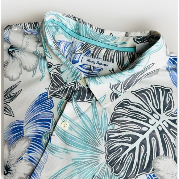 Tommy Bahama Camp Shirt Mens 4XLB Konkan Jungle Hawaiian Silk Cotton Blend - Picture 5 of 14